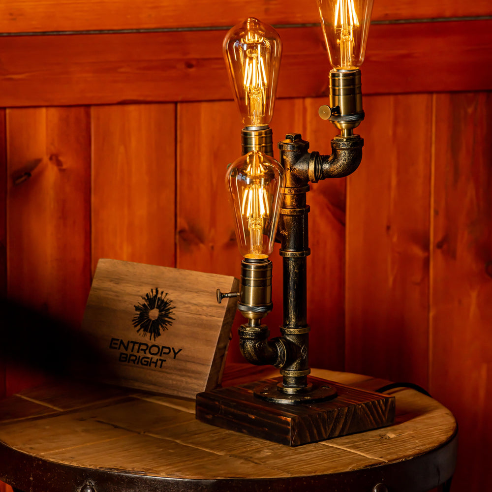 Shadow Steampunk Pipe Lamp