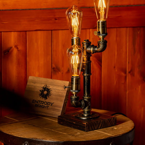 Shadow Steampunk Pipe Lamp