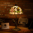 Rose Garden Glow Tiffany Table Lamp - view 8