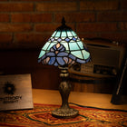 Azure Wave Bloom Tiffany Table Lamp - view 6