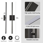 2-Pack Modern LED Wall Sconce, Minimalist Indoor Wall Light Fixtures - view 8